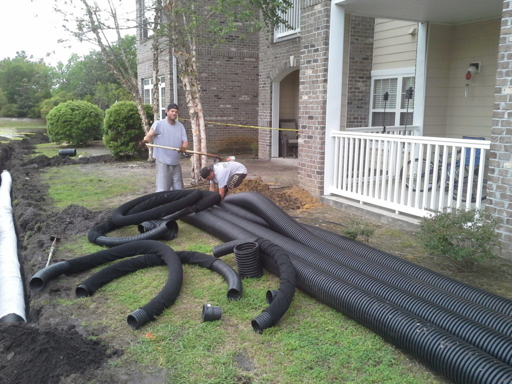 Drainage-Commercial-Install-8inchpipe